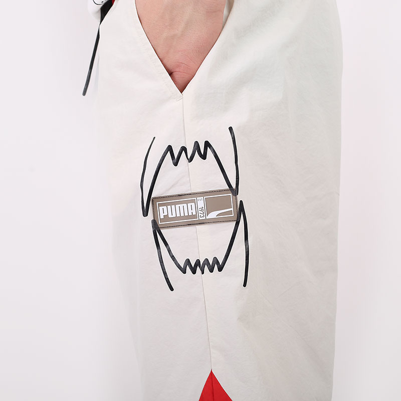 мужские бежевые шорты  PUMA Franchise Woven Short 53031303 - цена, описание, фото 4